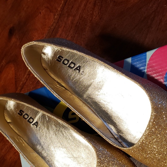 Gold Glitter Flats - Picture 3 of 5